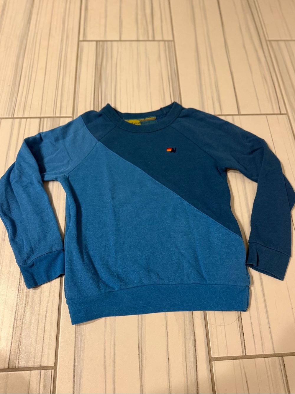Aviator Nation kids sweatshirt with pockets - size 14 (blue)